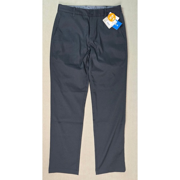 Puma Golf Mens Dealer Pants Black UPF 50+ Performance 535523 28x30 NEW - Picture 2 of 9